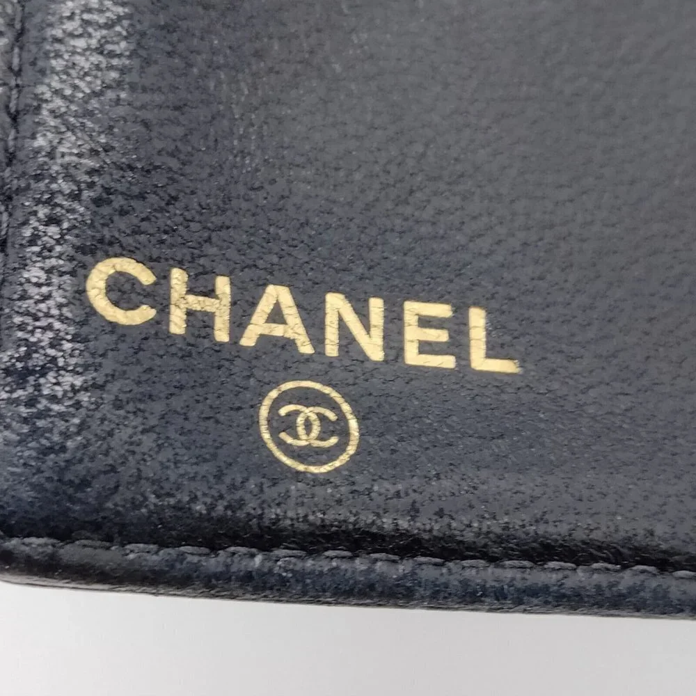 Chanel Long Wallet Black Caviar leather
